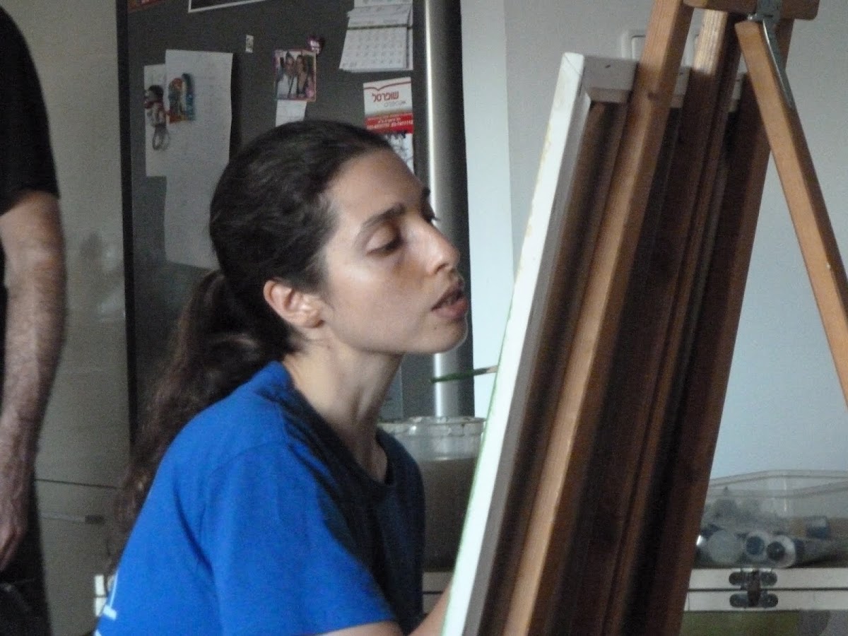 Focused at the easel