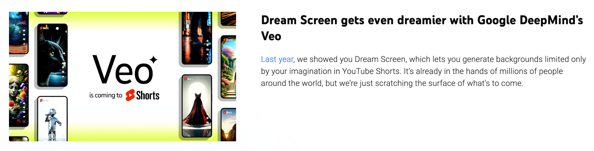 Google DeepMind Veo & Imagen 3 in YouTube Dream Screen